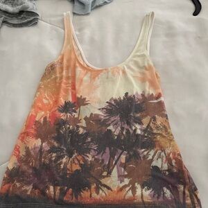 Ella Moss Tropical Sunset Print Women's Tank Top